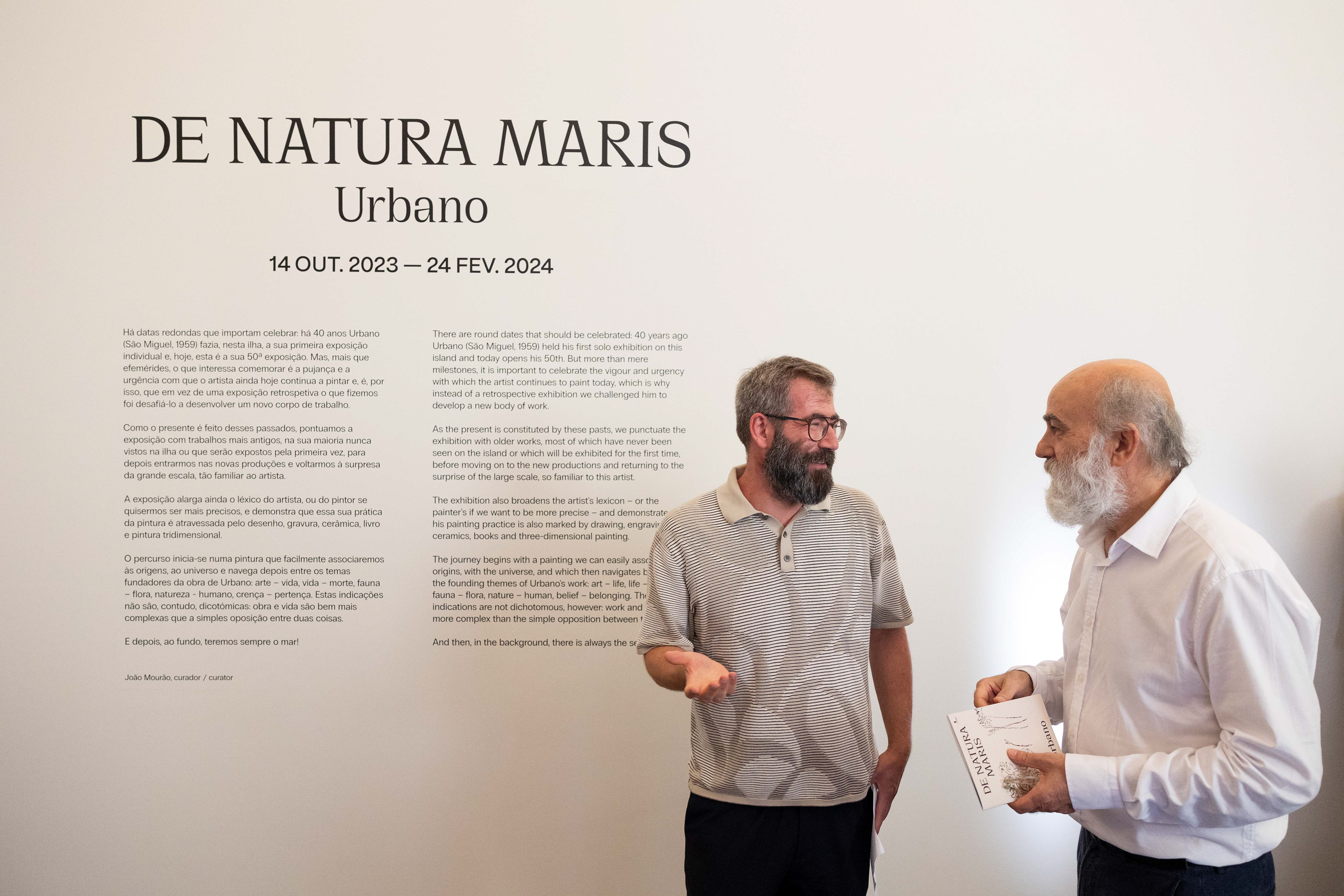 Retrato de Urbano e João Mourão, diretor do Arquipélago - Centro de Artes Contemporâneas. Ribeira Grande, 14 Outubro 2023
