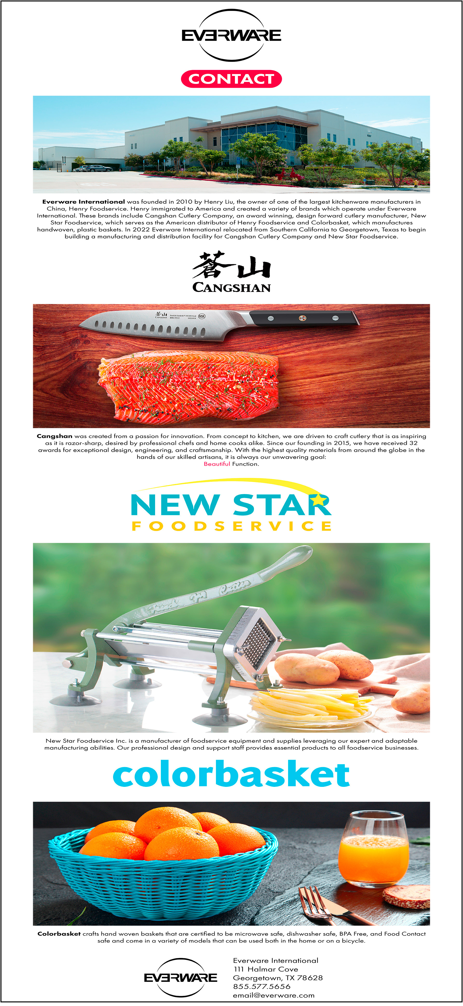 everware international company landing page whole