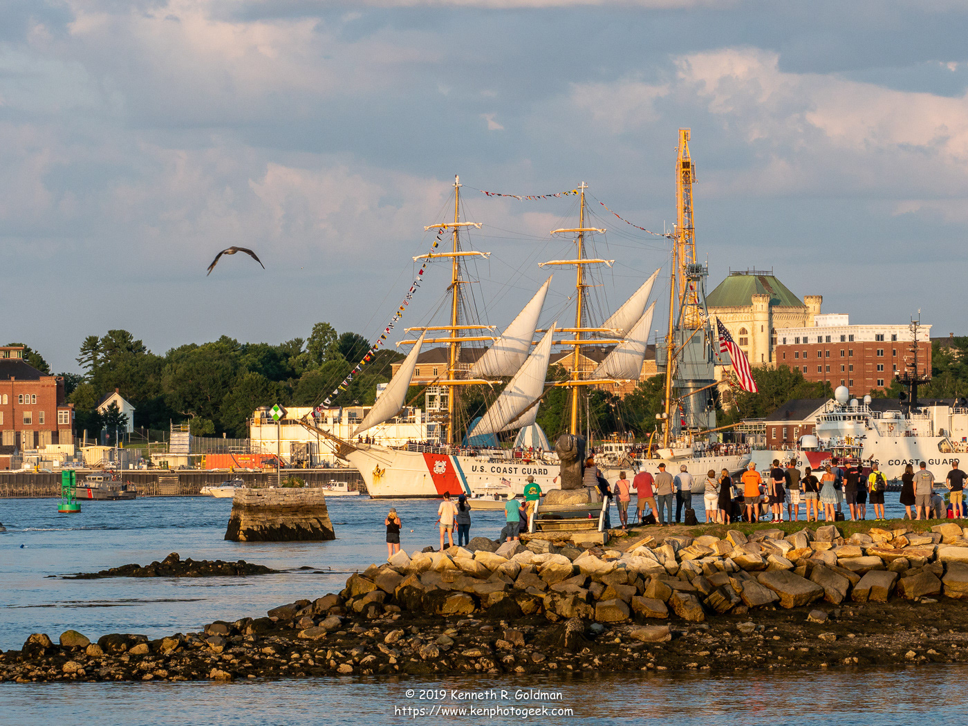 USCGG Eagle Arriving in Portsmouth