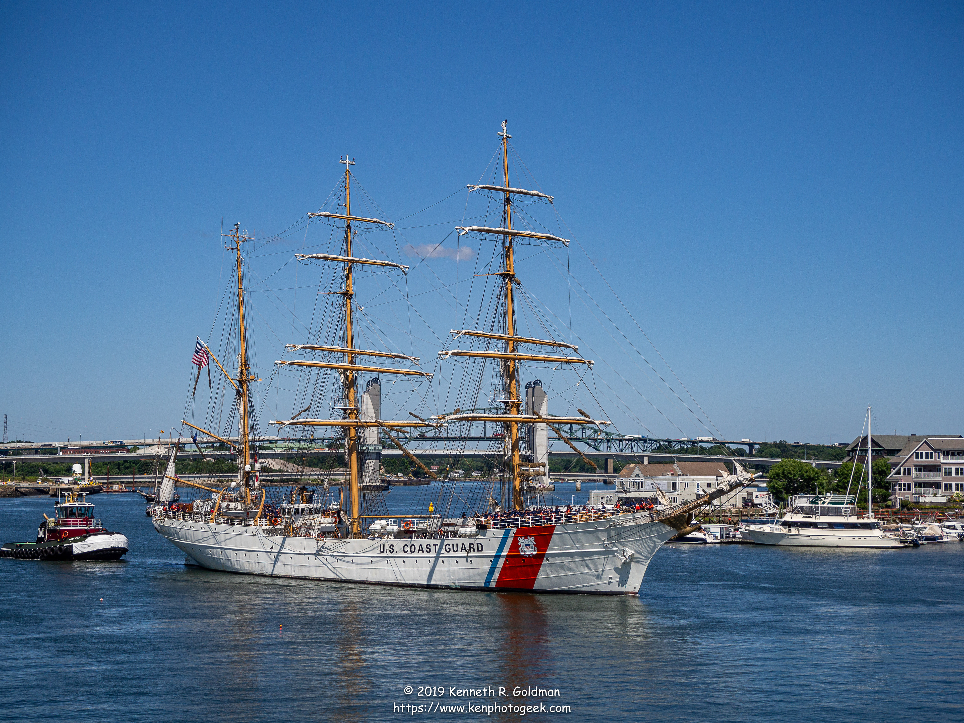 USCGG Eagle Departing Portsmouth