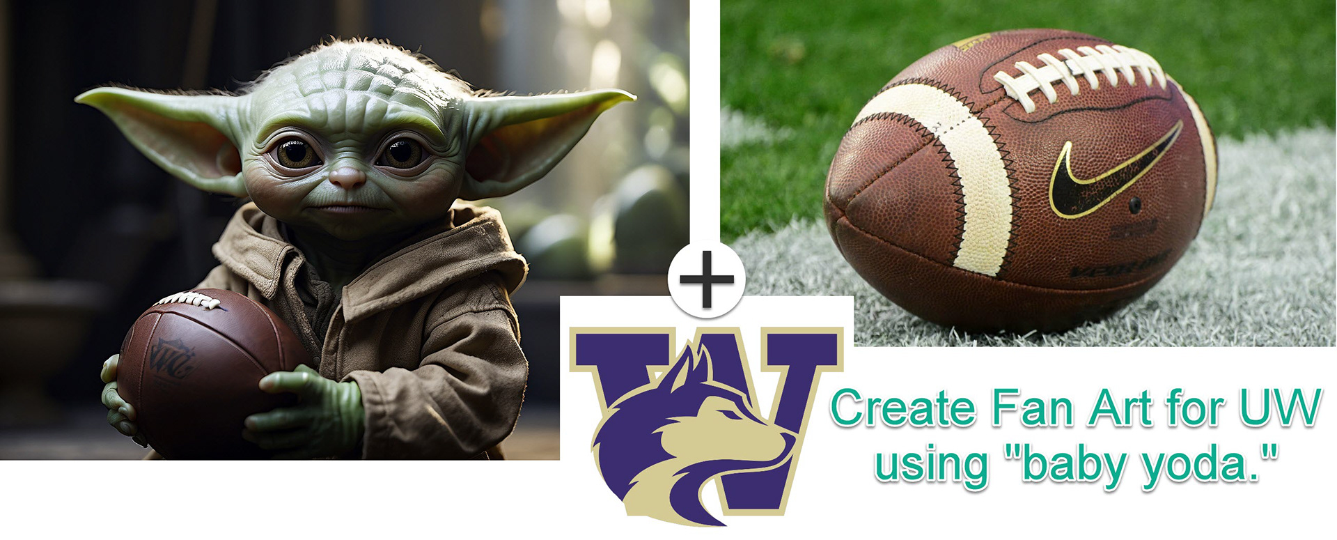 Combine these images into one. (yoda is AI generated art)
