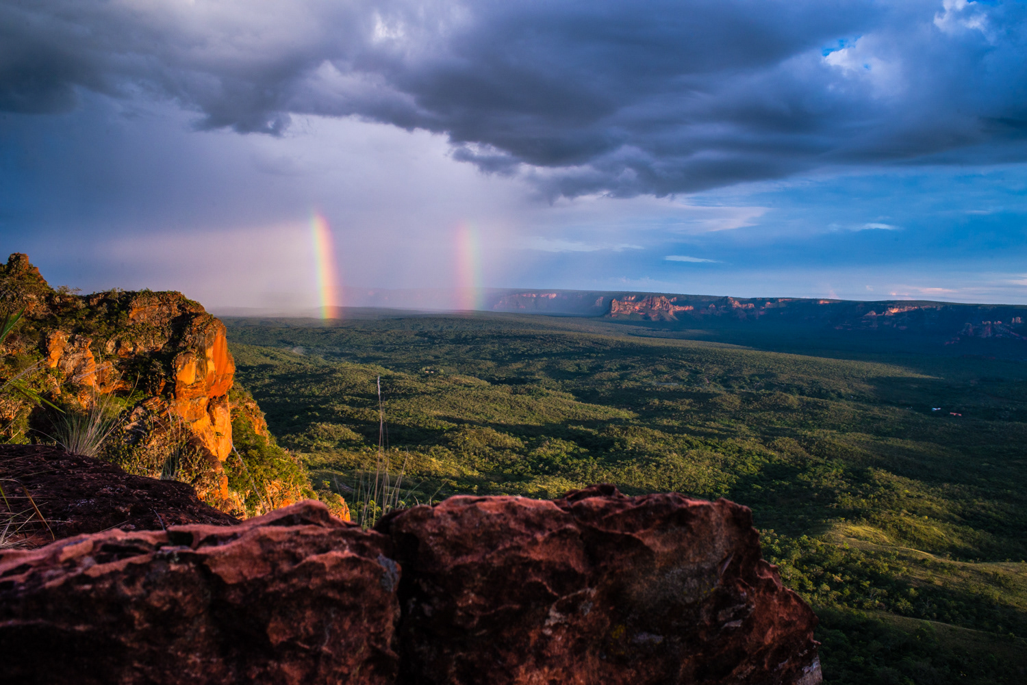 Arco-íris na Chapada dos Guimarães