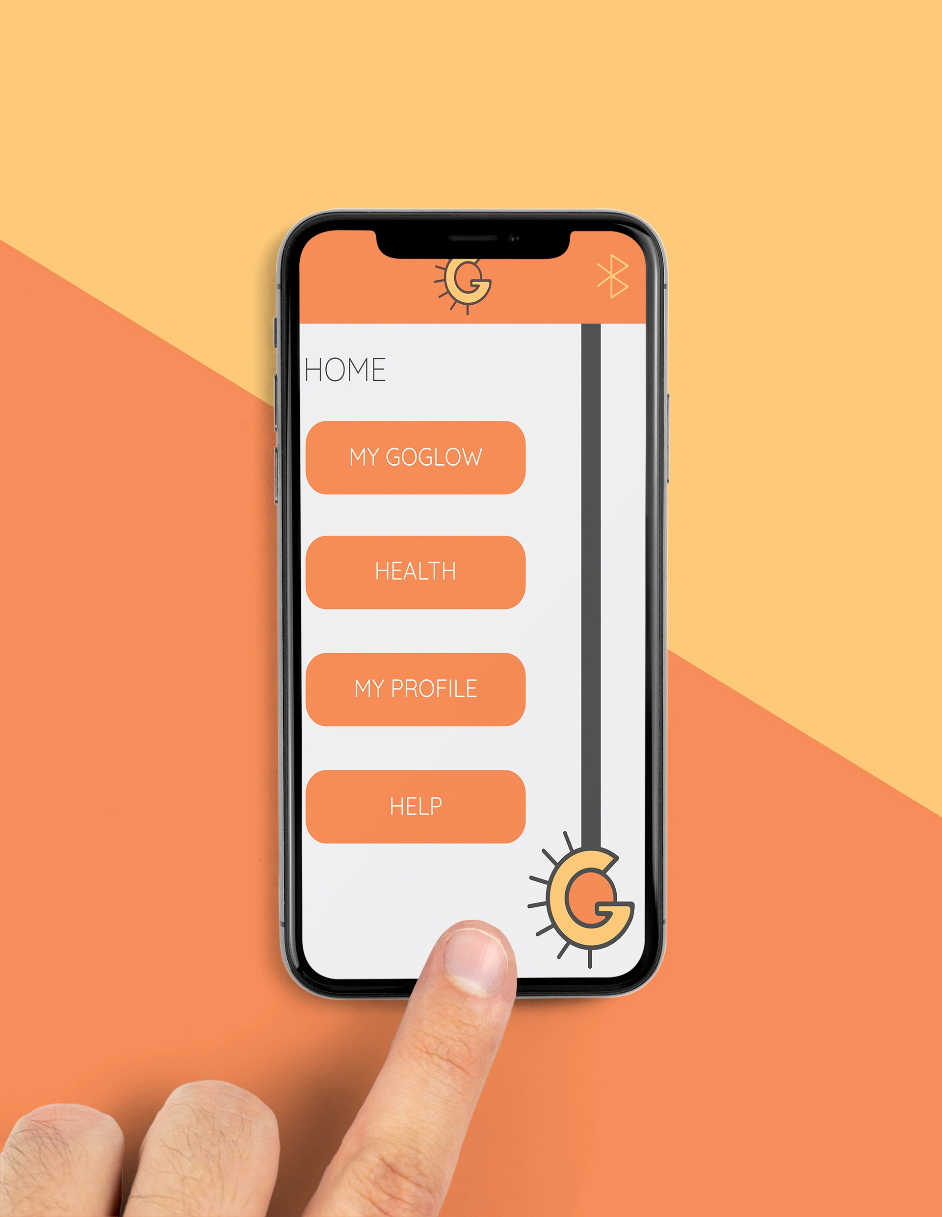 GOGLOW App: Home Screen