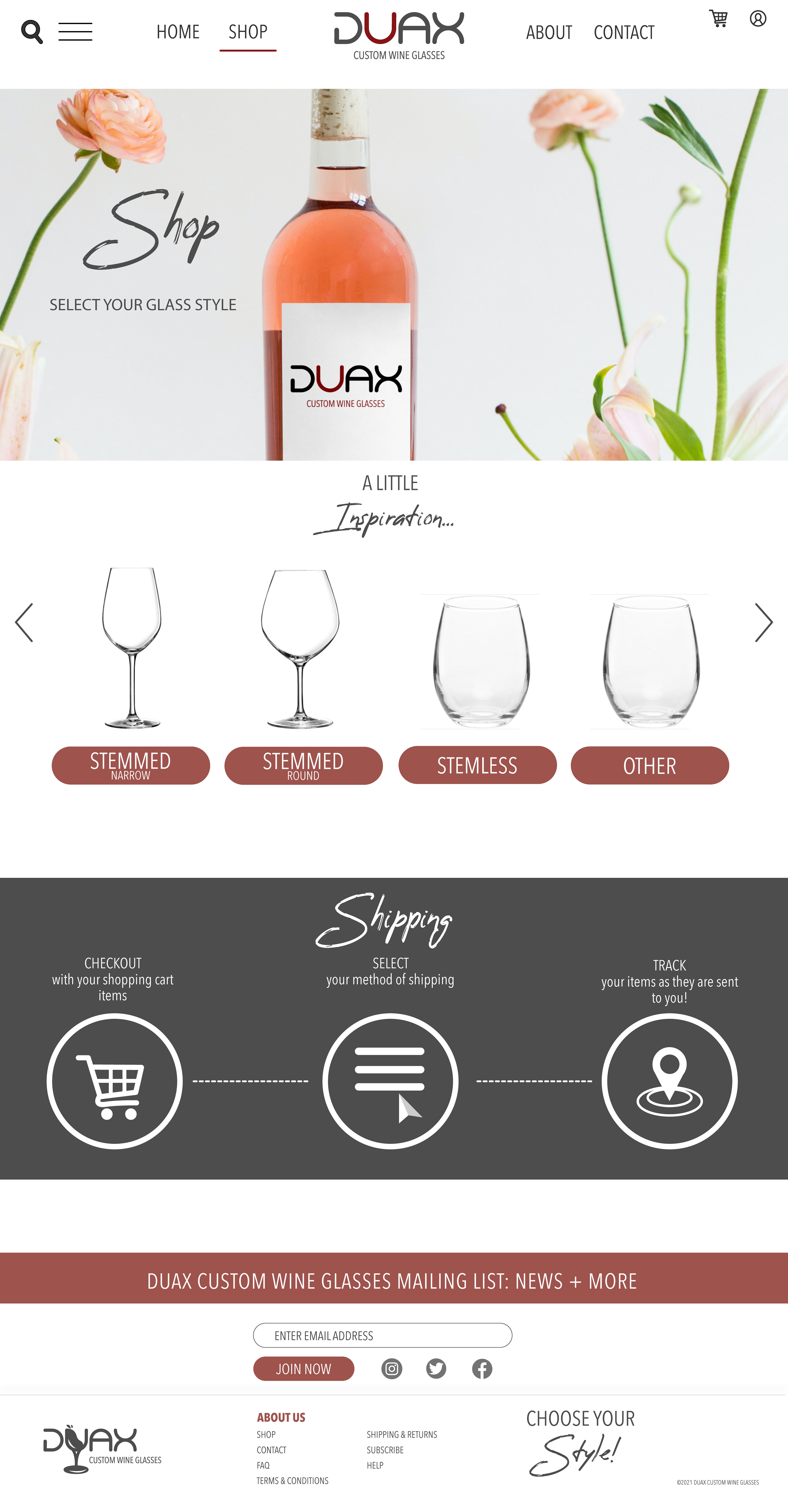 Website Shop Page