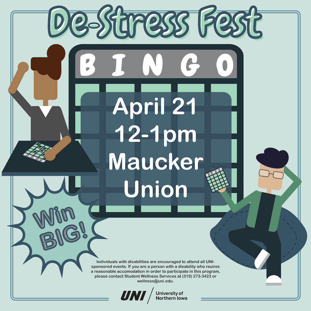 De-Stress Fest BINGO Event Graphics (2021)