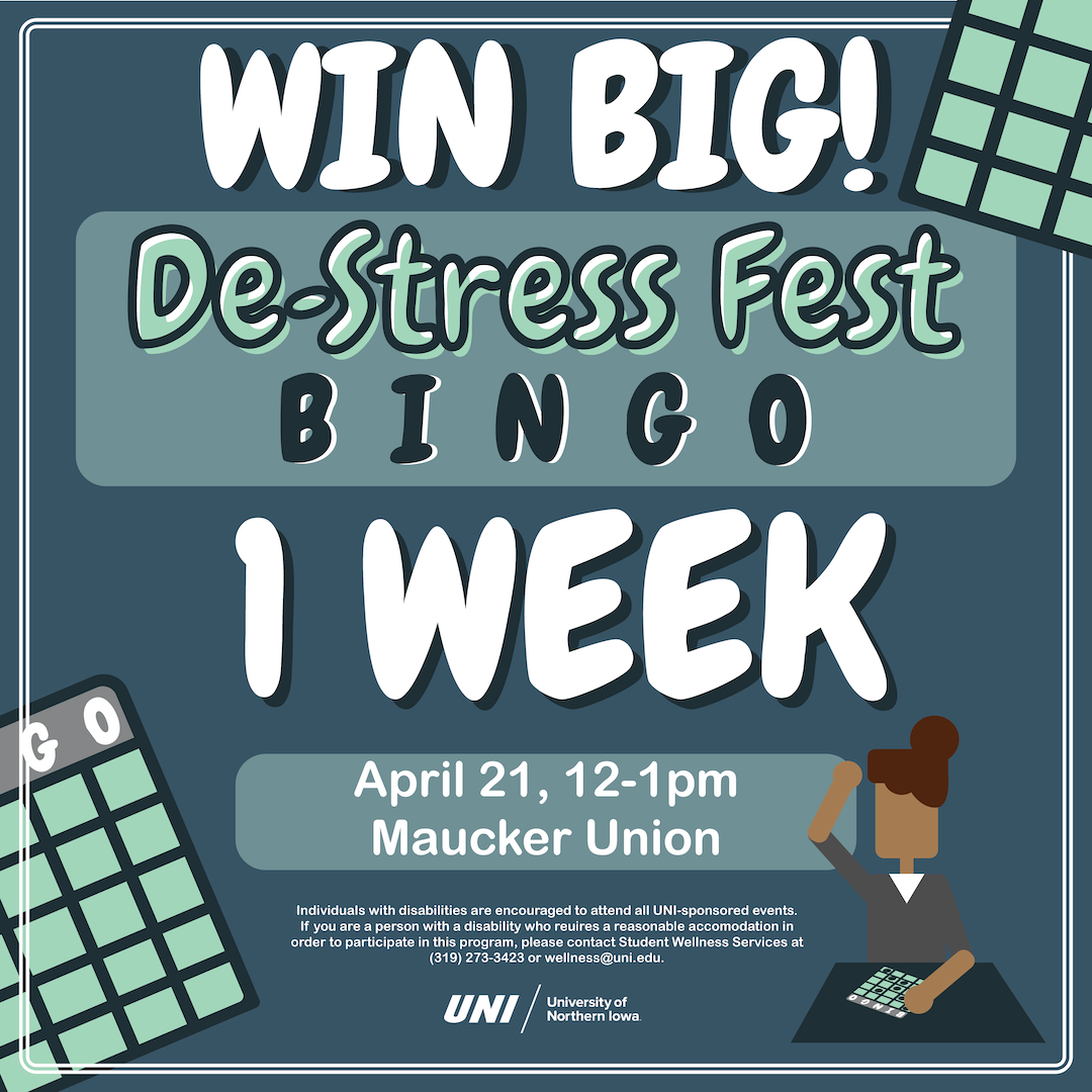 De-Stress Fest BINGO Event Graphics (2021)
