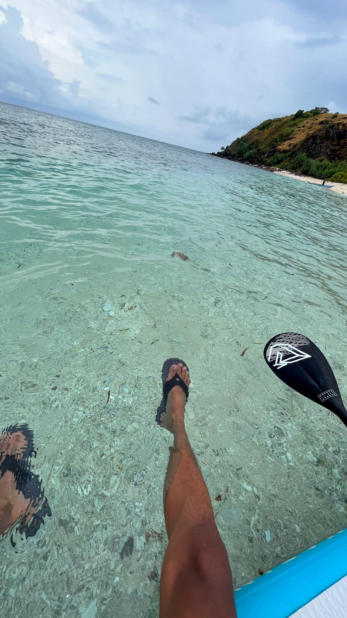 Clear waters in the island