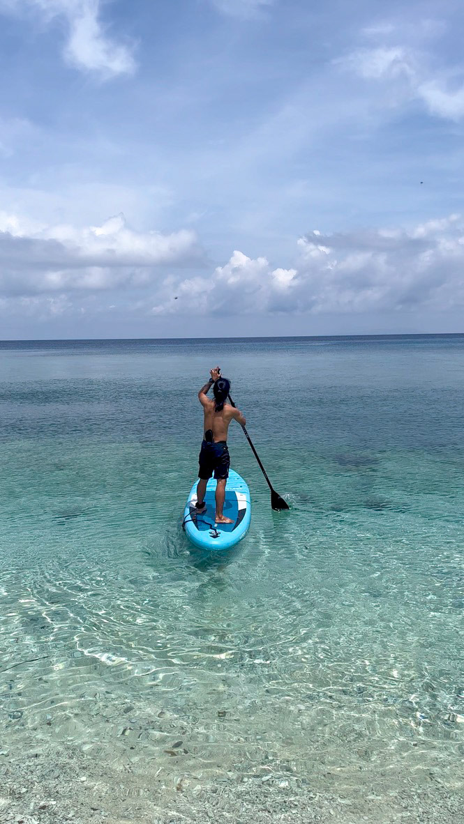 Clear waters in the island