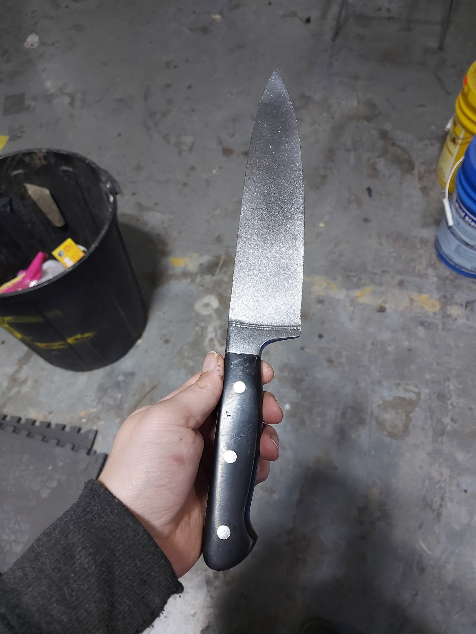 Rubber chef knife