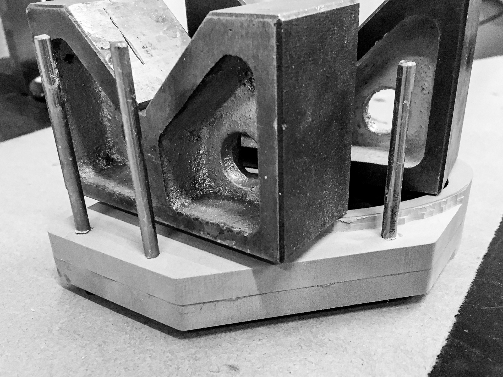 glueing halves together