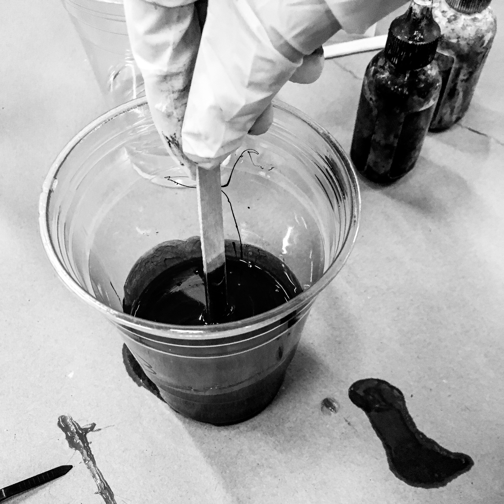 mixing in the dye