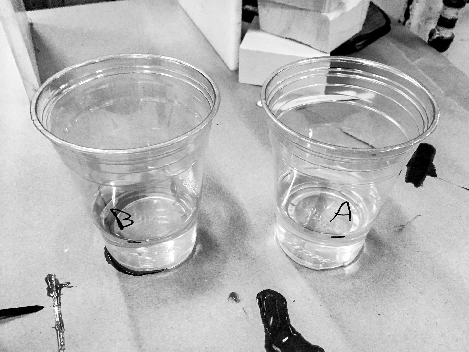 part A and B of resin