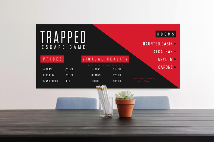 PRICE BOARD MOCKUP