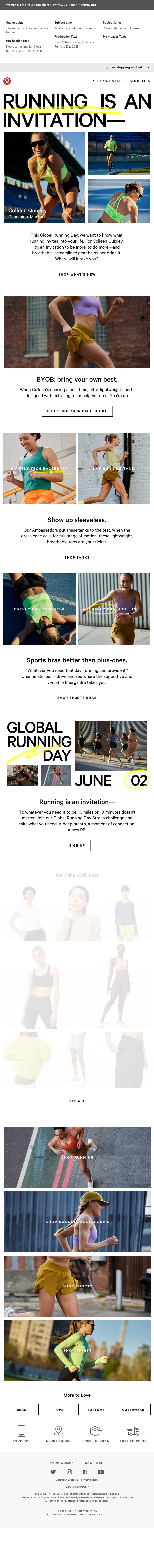 Arrabelle Stavroff - global running day: Running is an invitation