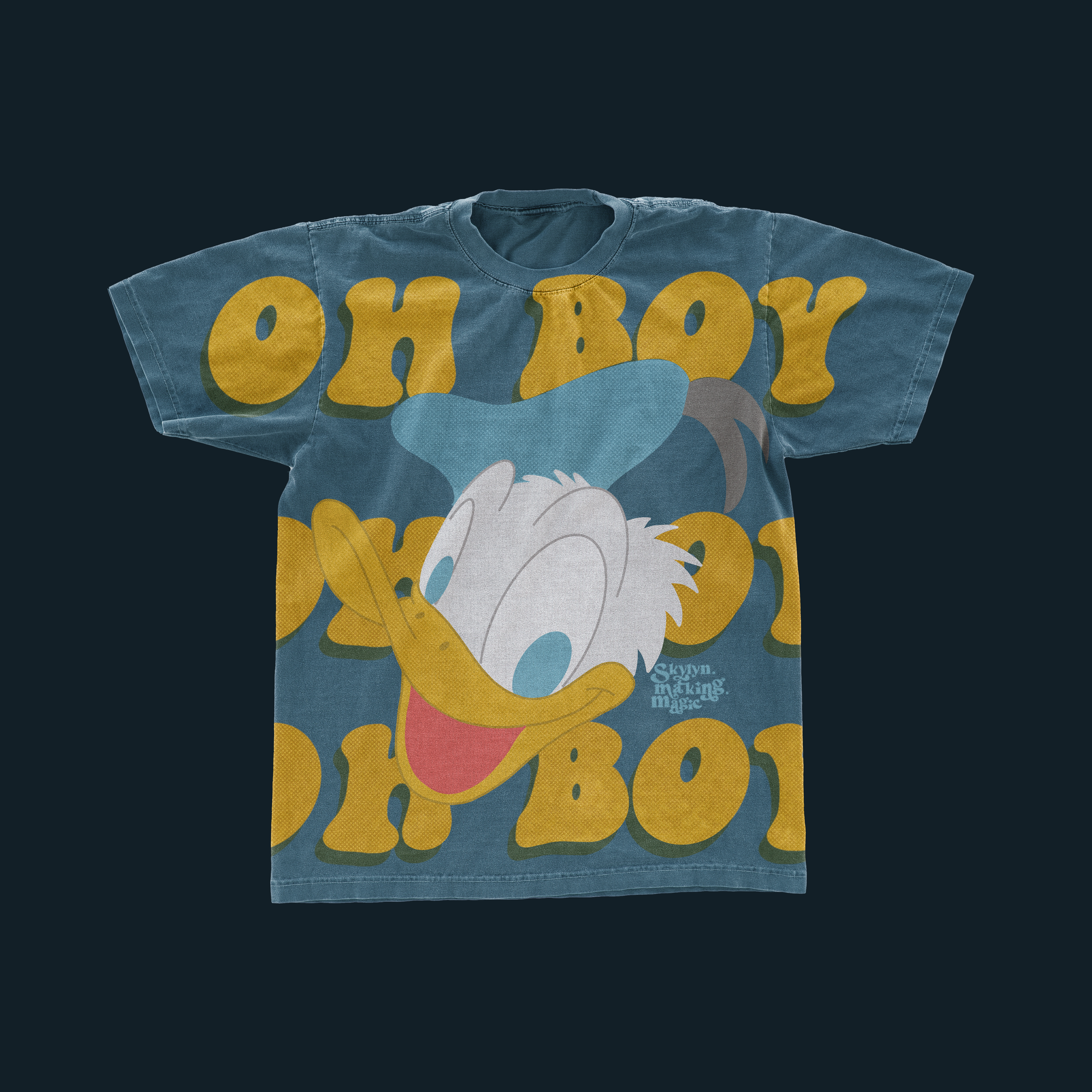 I designed this for Donald Ducks birthday as a graphic to be posted on my Instagram and then decided it would make a really fun, loud Disney fan t-shirt.