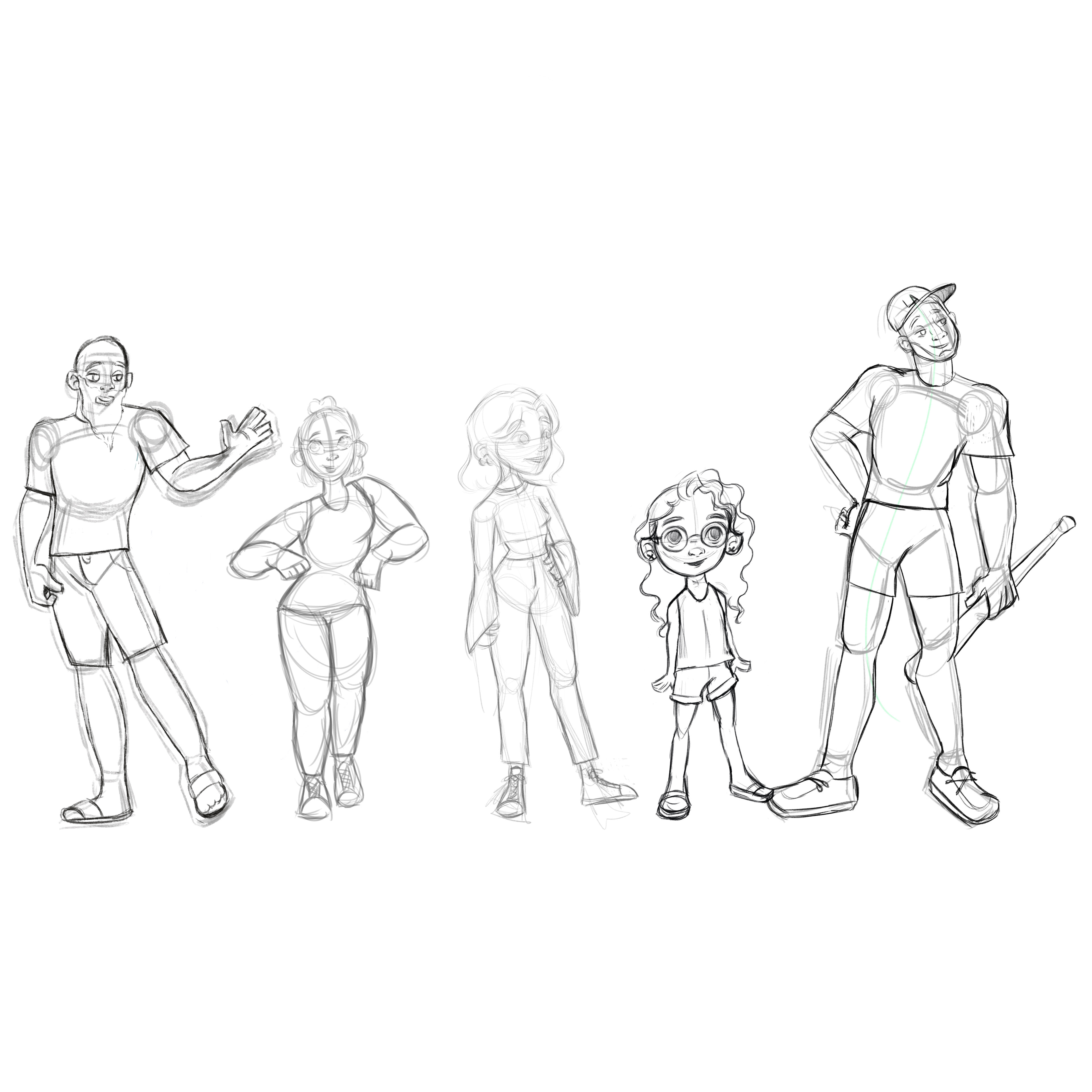 Ostwalt Family Sketch Lineup