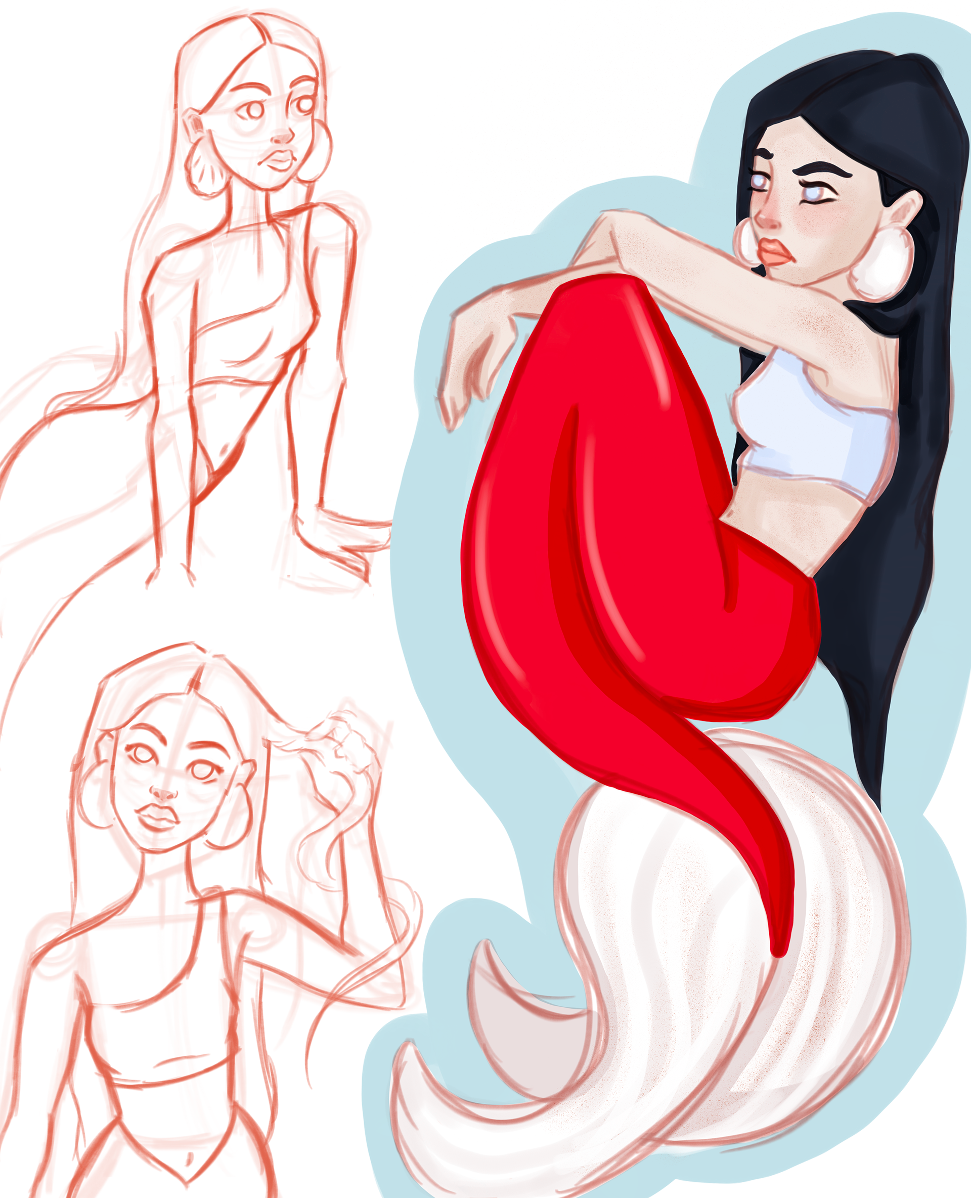 Fun little mermaid sketch