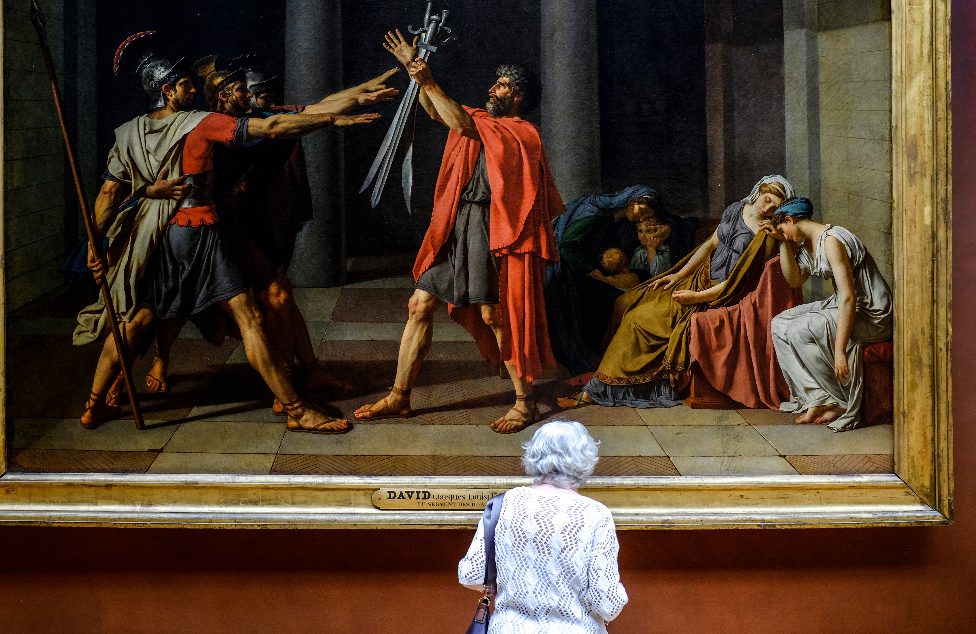 People looking at paintings 1