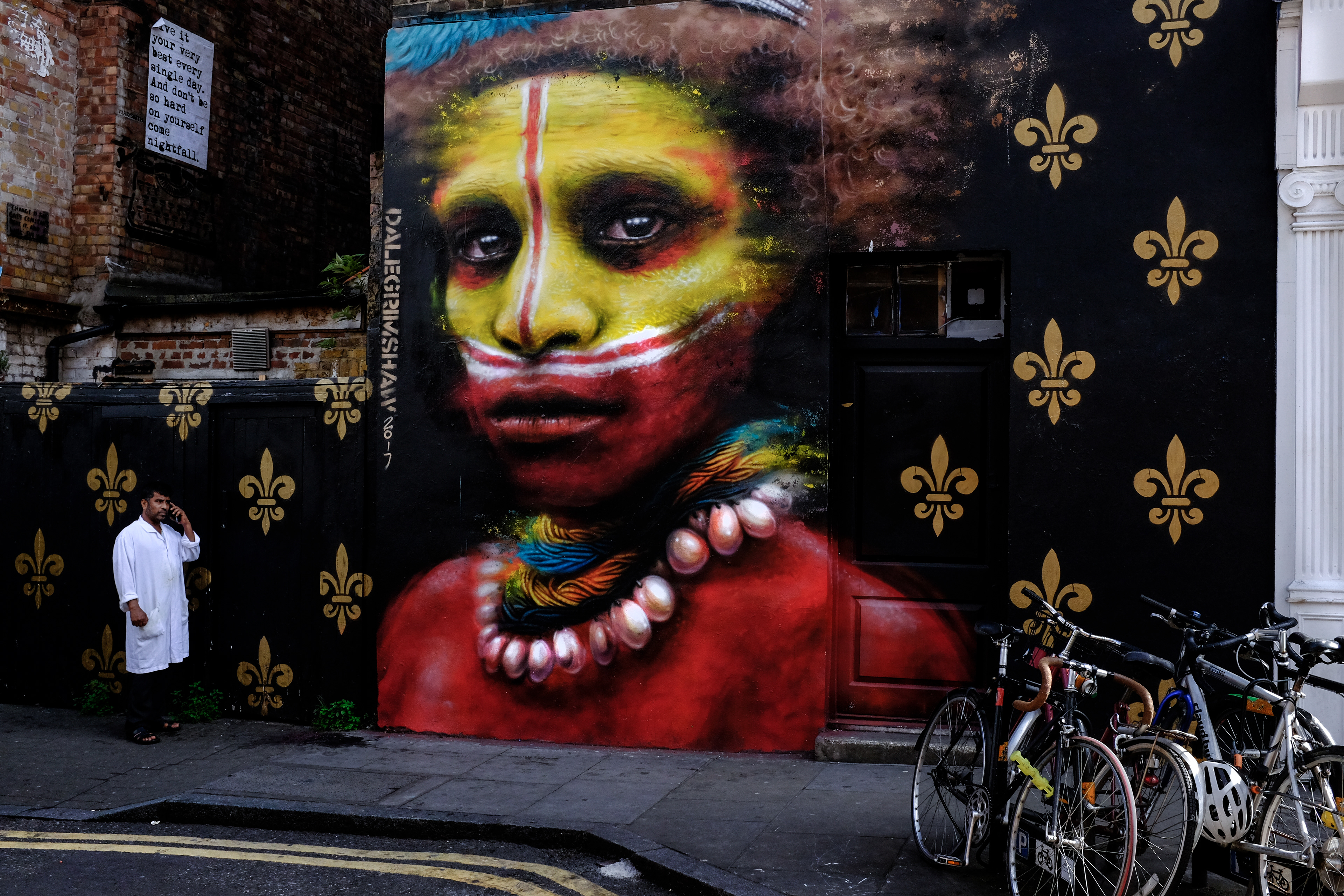 Brick lane back alley, London