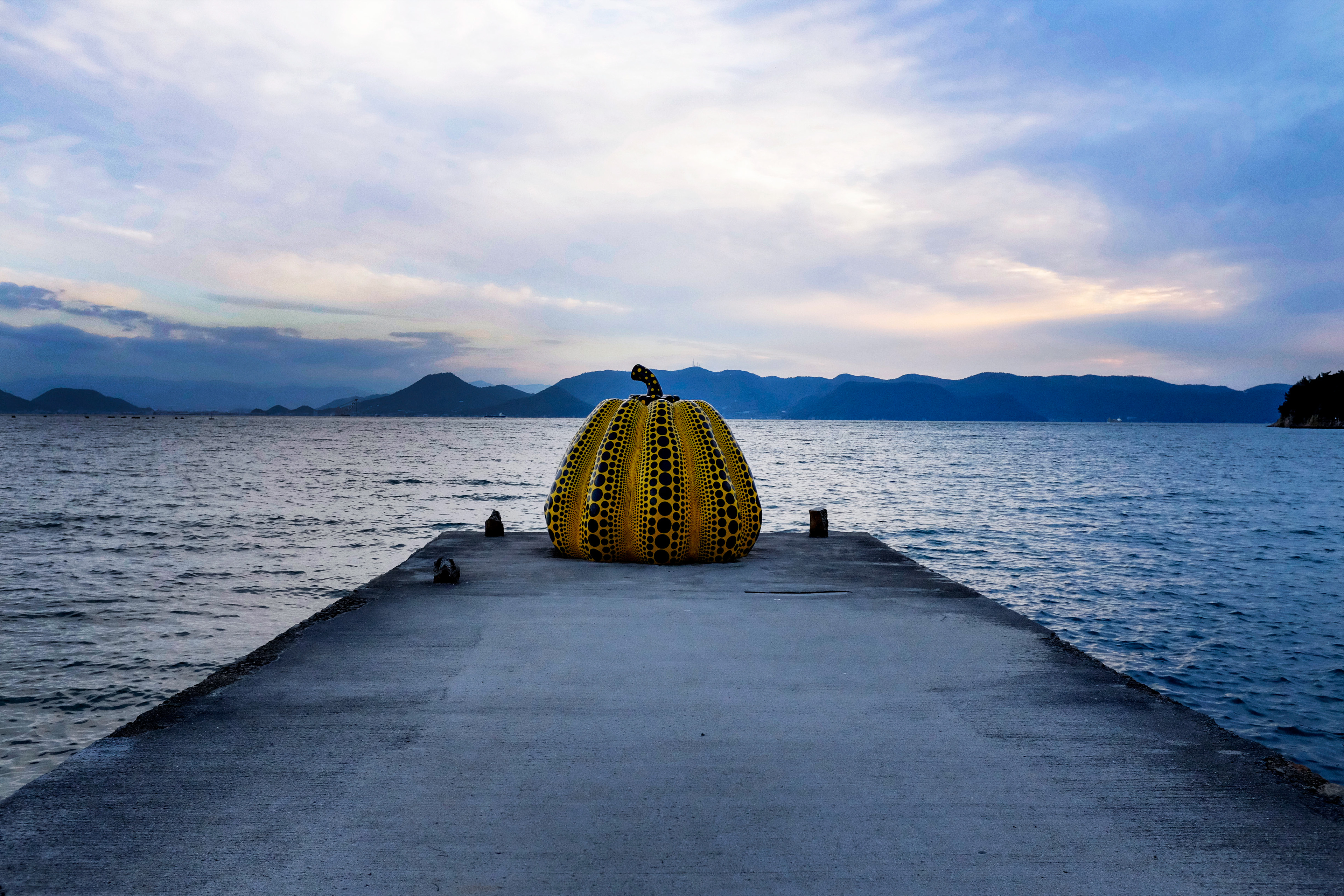 Kusama's pumpkin, Naoshima Island