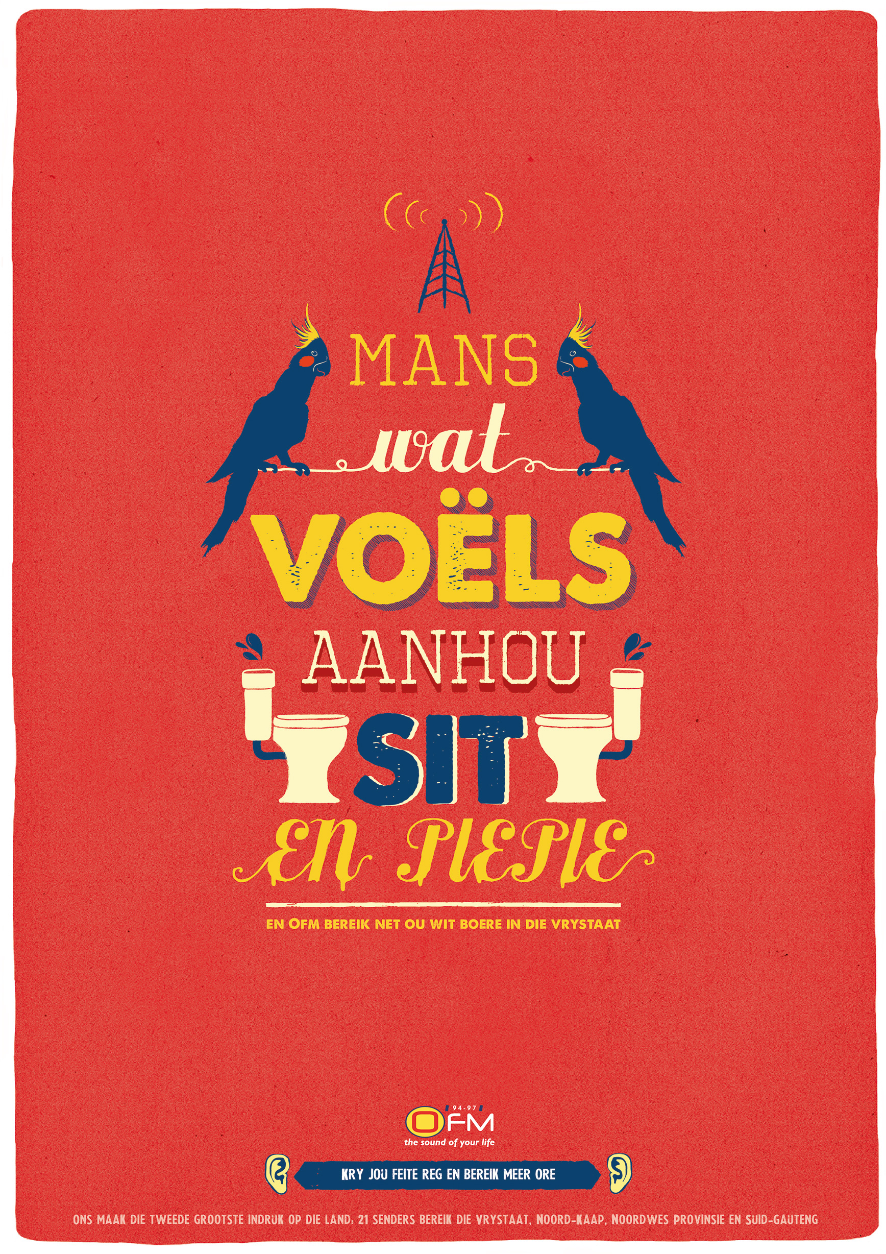 'Men who have birds as pets sit when they pee.'