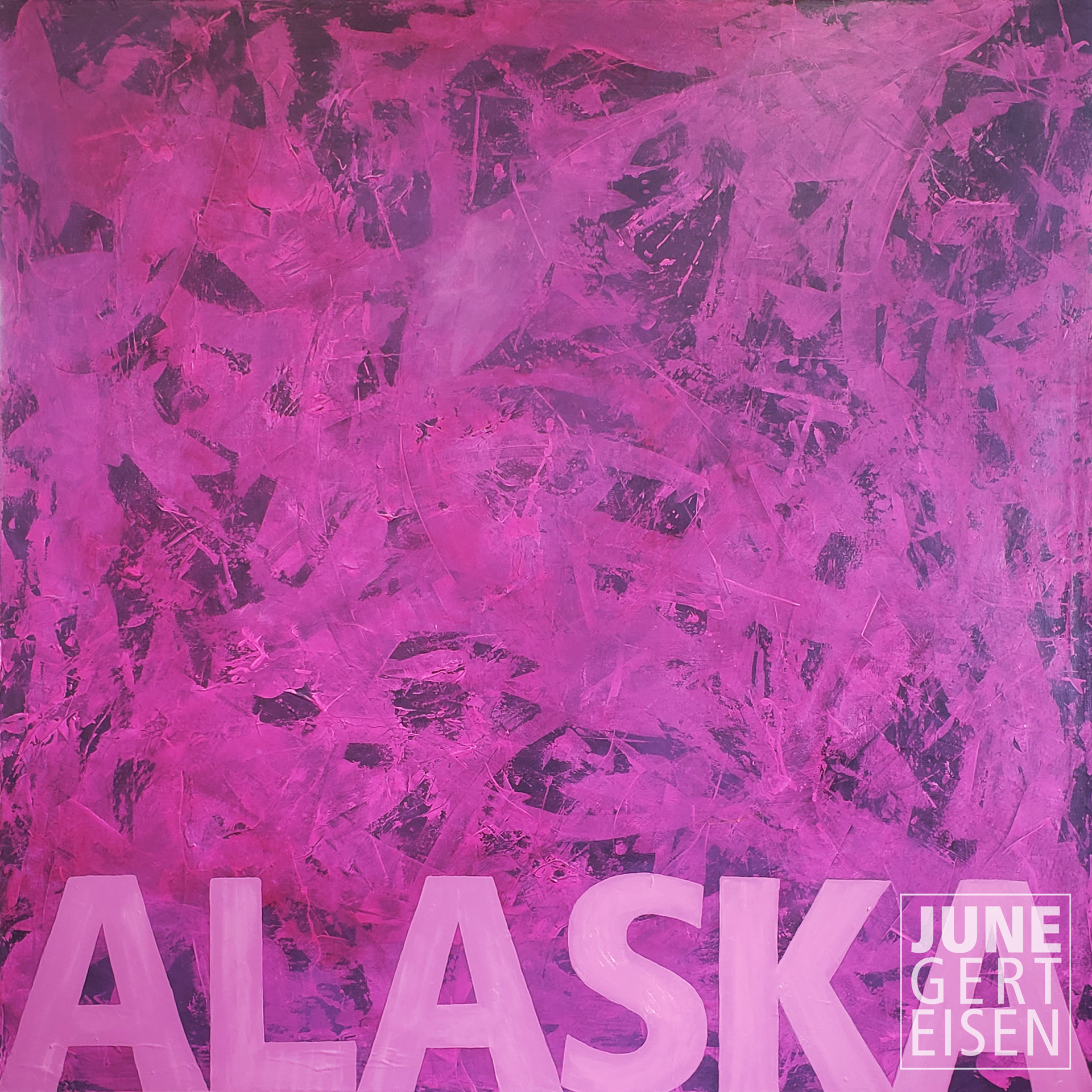 Alaska Fireweed, 2023. Acrylic on canvas, 48 x 48 inches.
