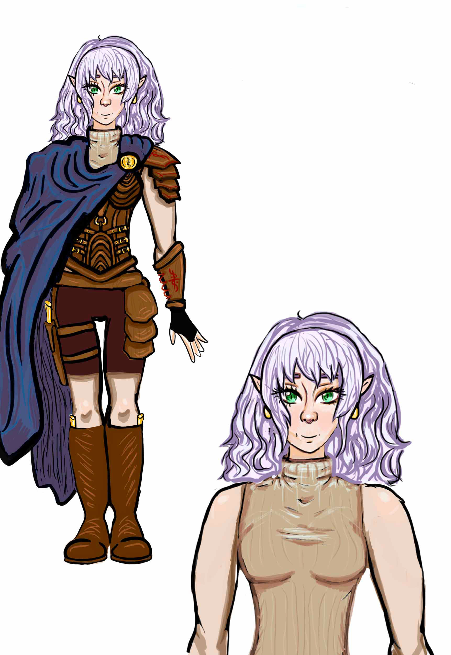 Dungeons & Dragons character - Ahlanna, Feb 2018 - Spring/Summer Outfit