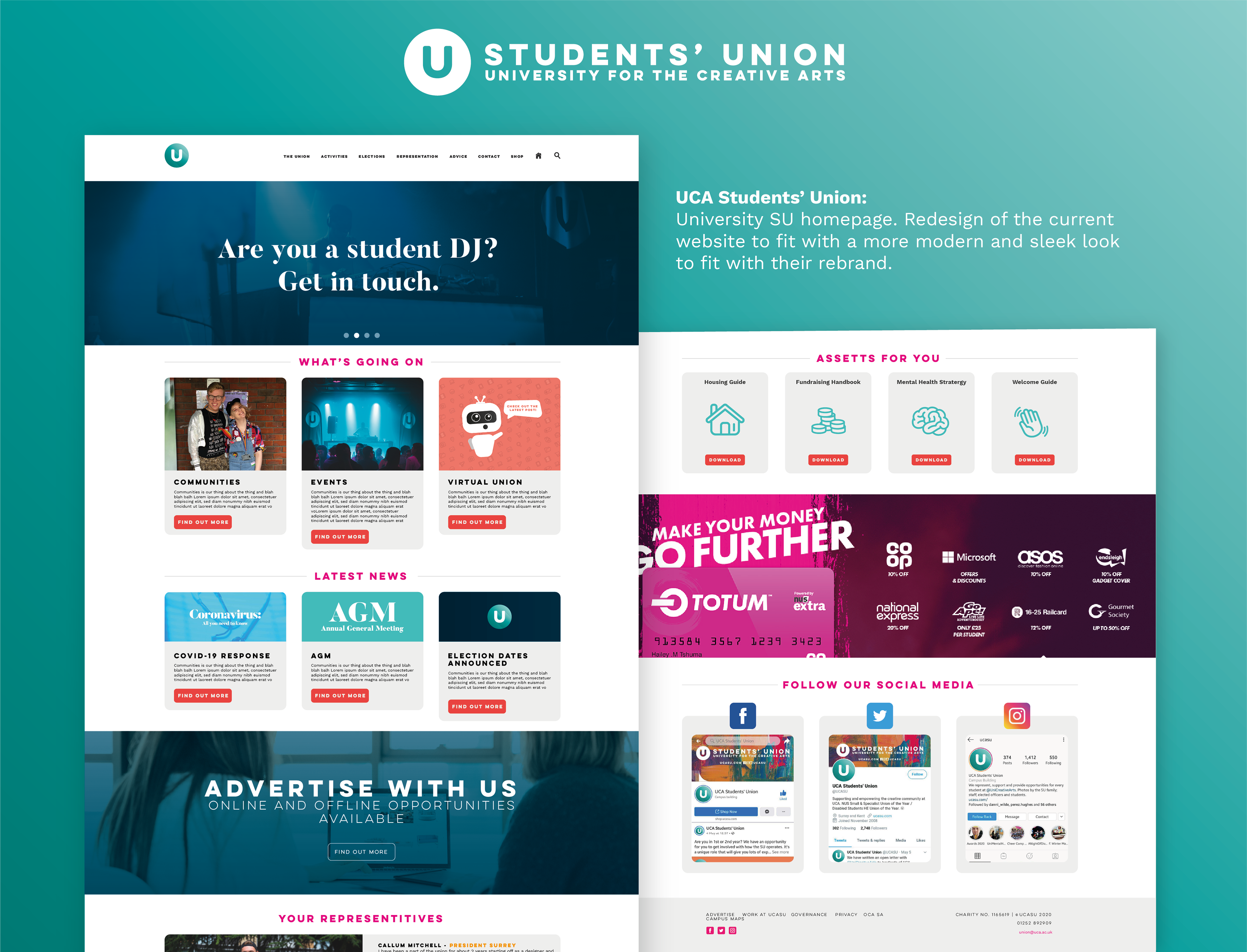 website design for Student Union