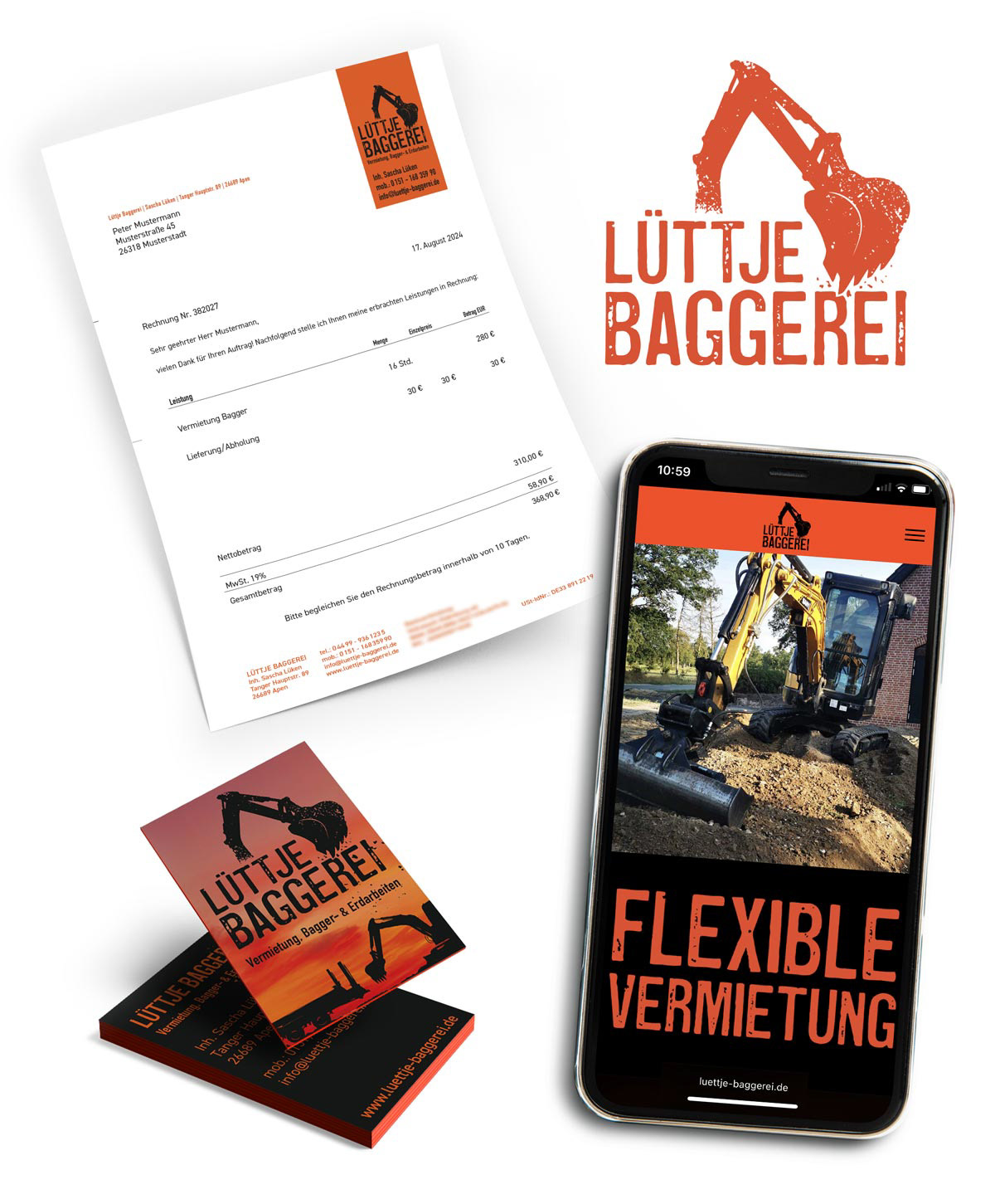 Corporate Design Lüttje Baggerei
