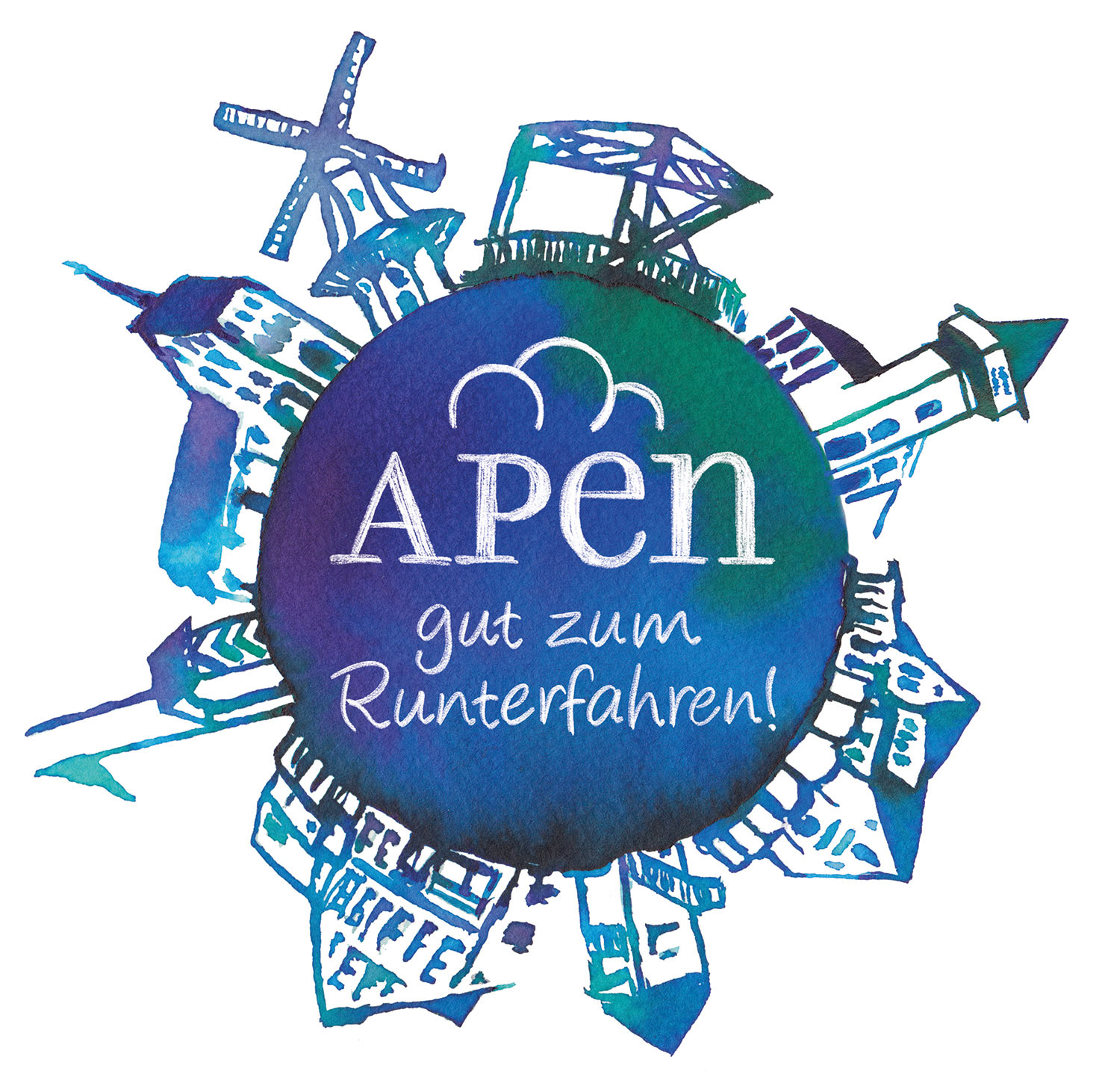 Key Visual, Aquarell-Illustration