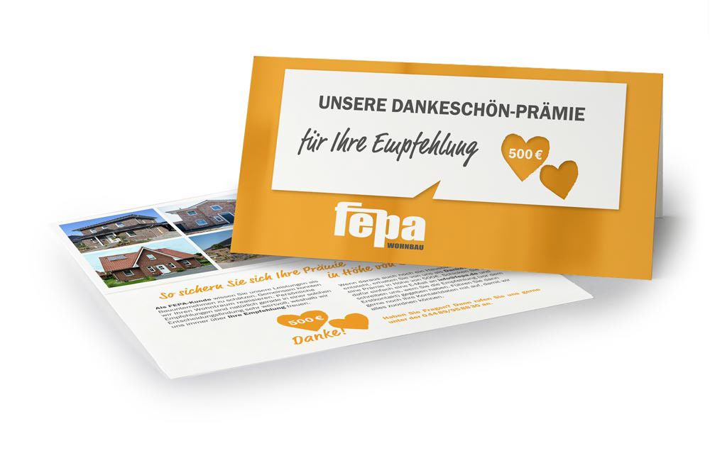 Dankeschön-Prämie Klappkarte