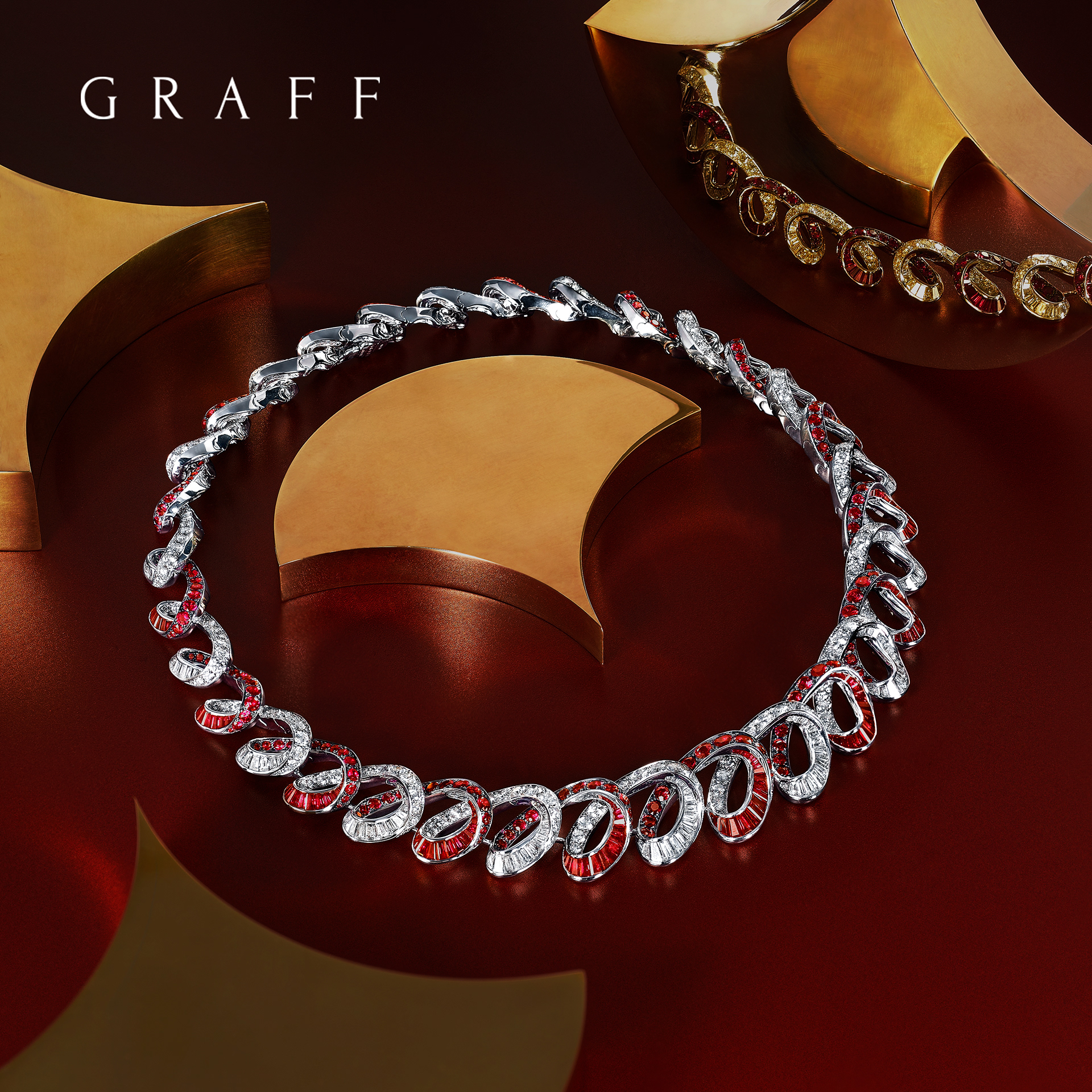 Graff Inspired by Twombly ruby and diamond earrings, 7cts