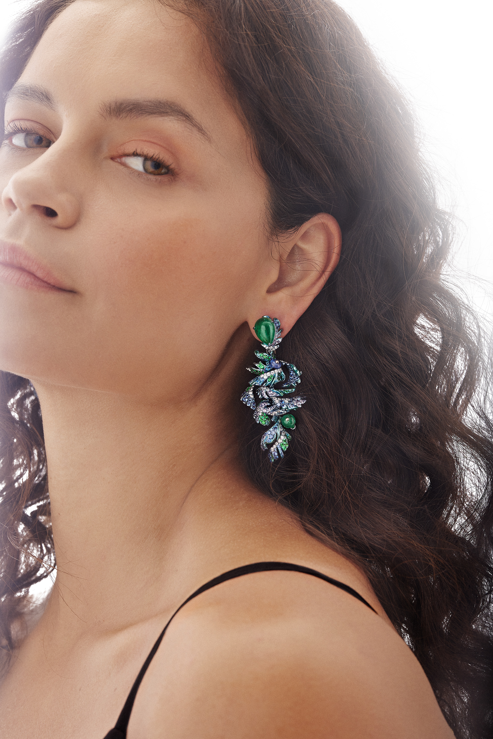 Neha Dani Jewels - Viridian Emeralds and Blue Puink Purple Sapphires