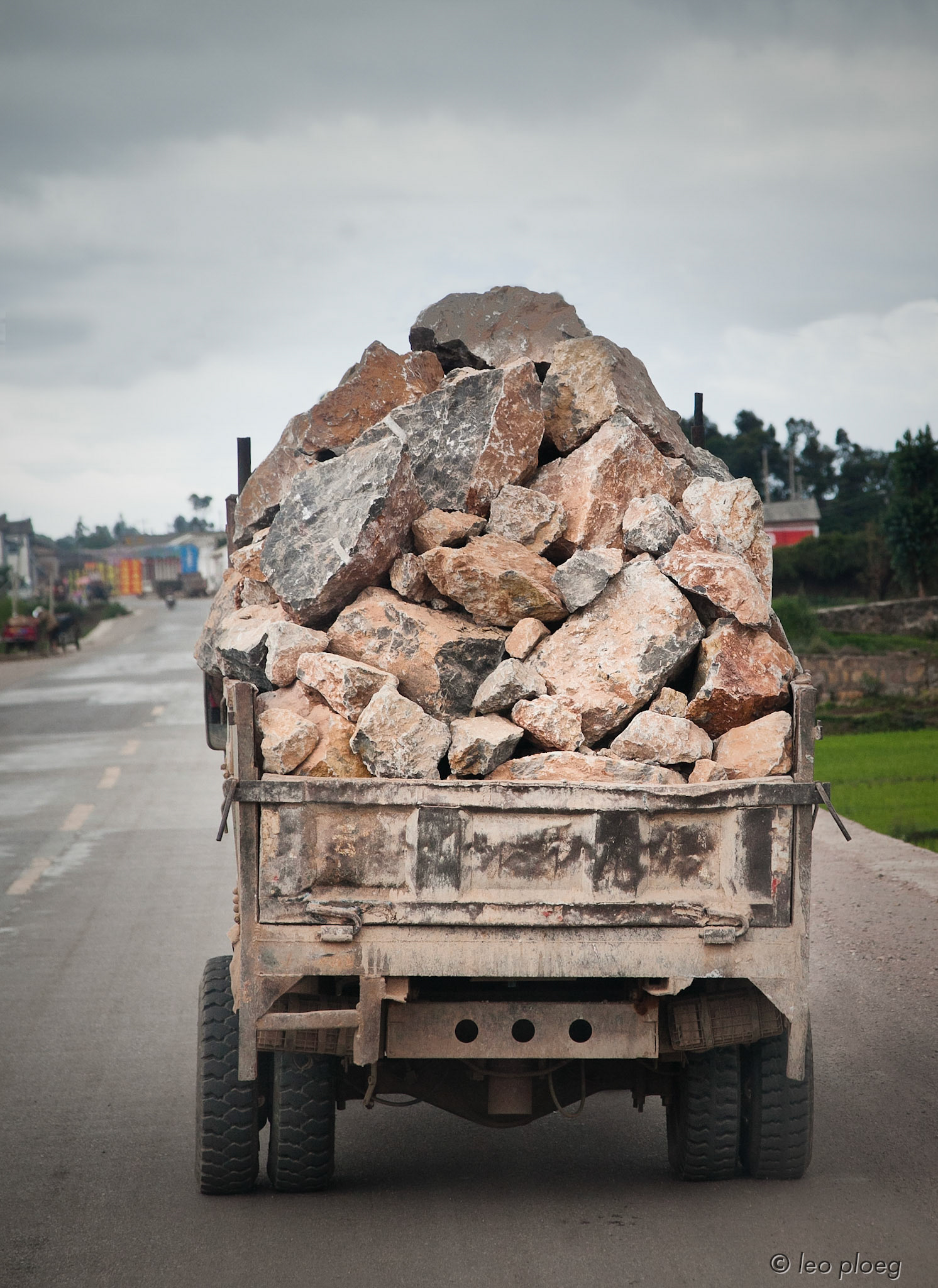 Overloaded truck