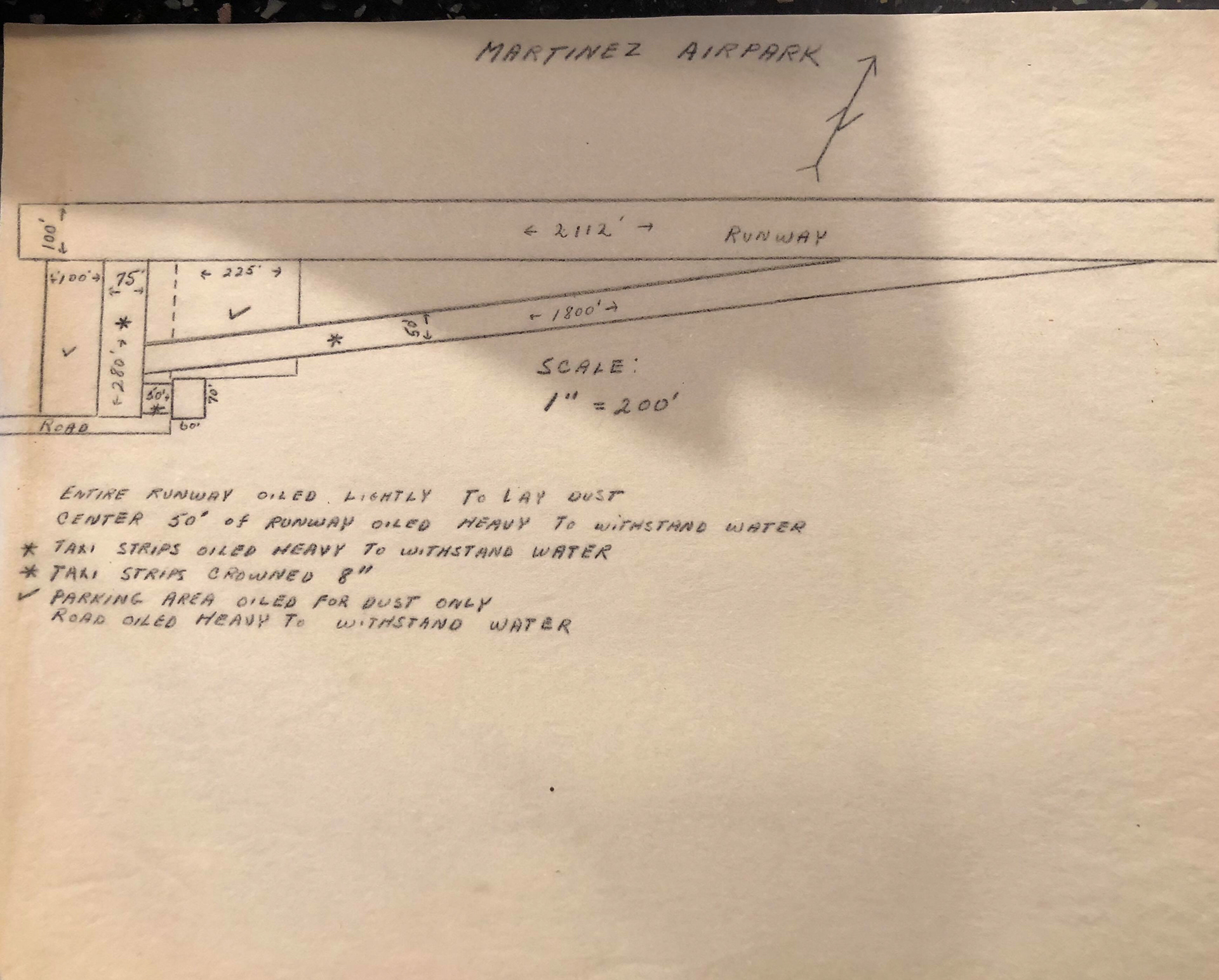 Blueprints of the Air Strip.
