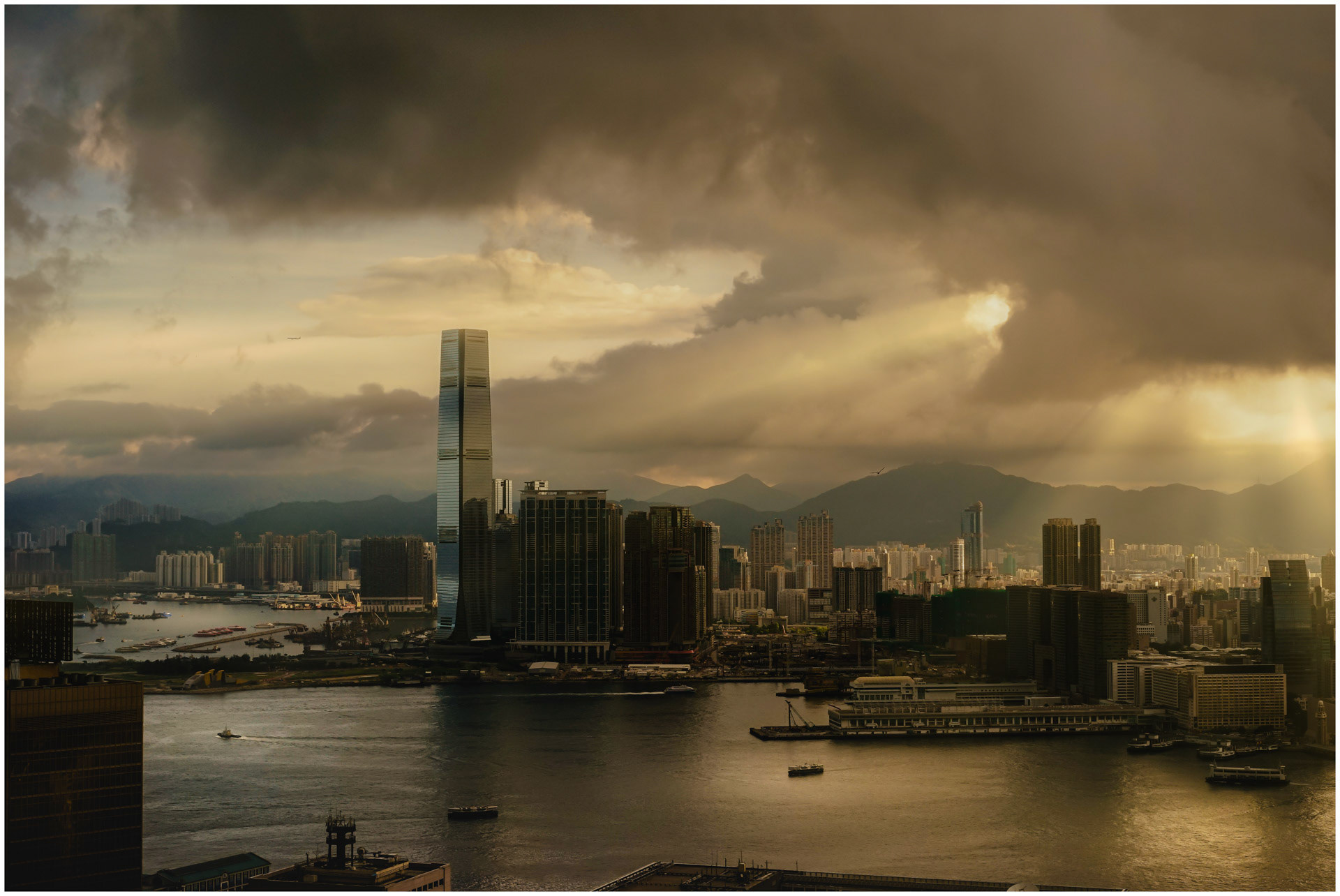 View from a Window - Victoria Bay, Hong Kong