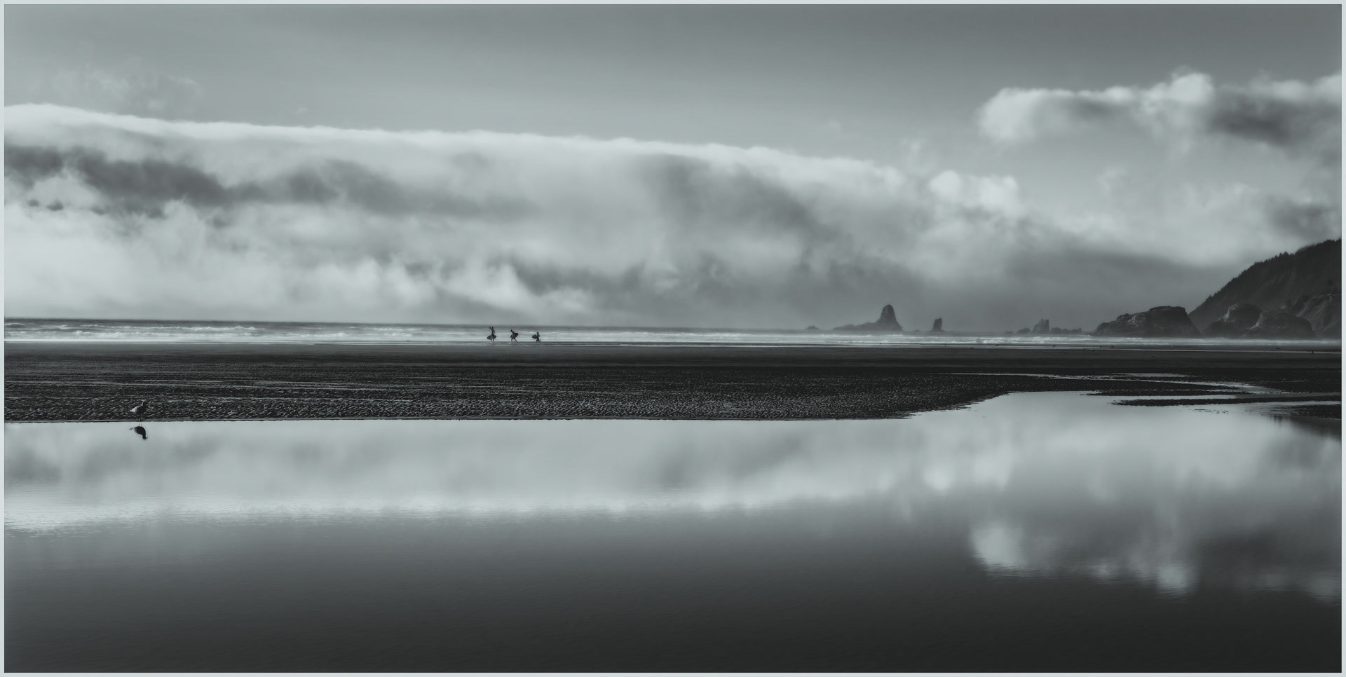 Three Surfers - Cannon Beach, Oregon