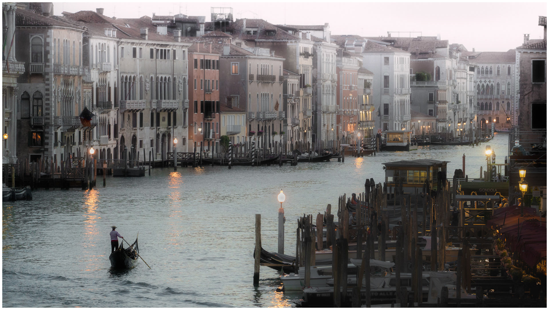 The Lone Gondolier - Grand Canal, Venice