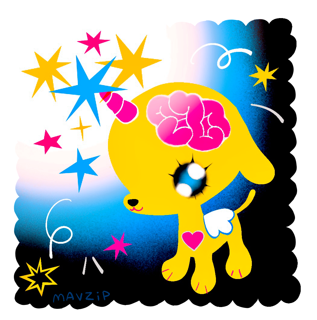 puppycorn sticker