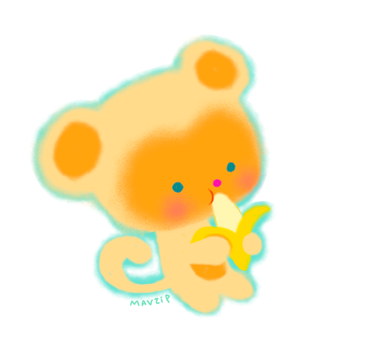 little monkey lisa sticker
