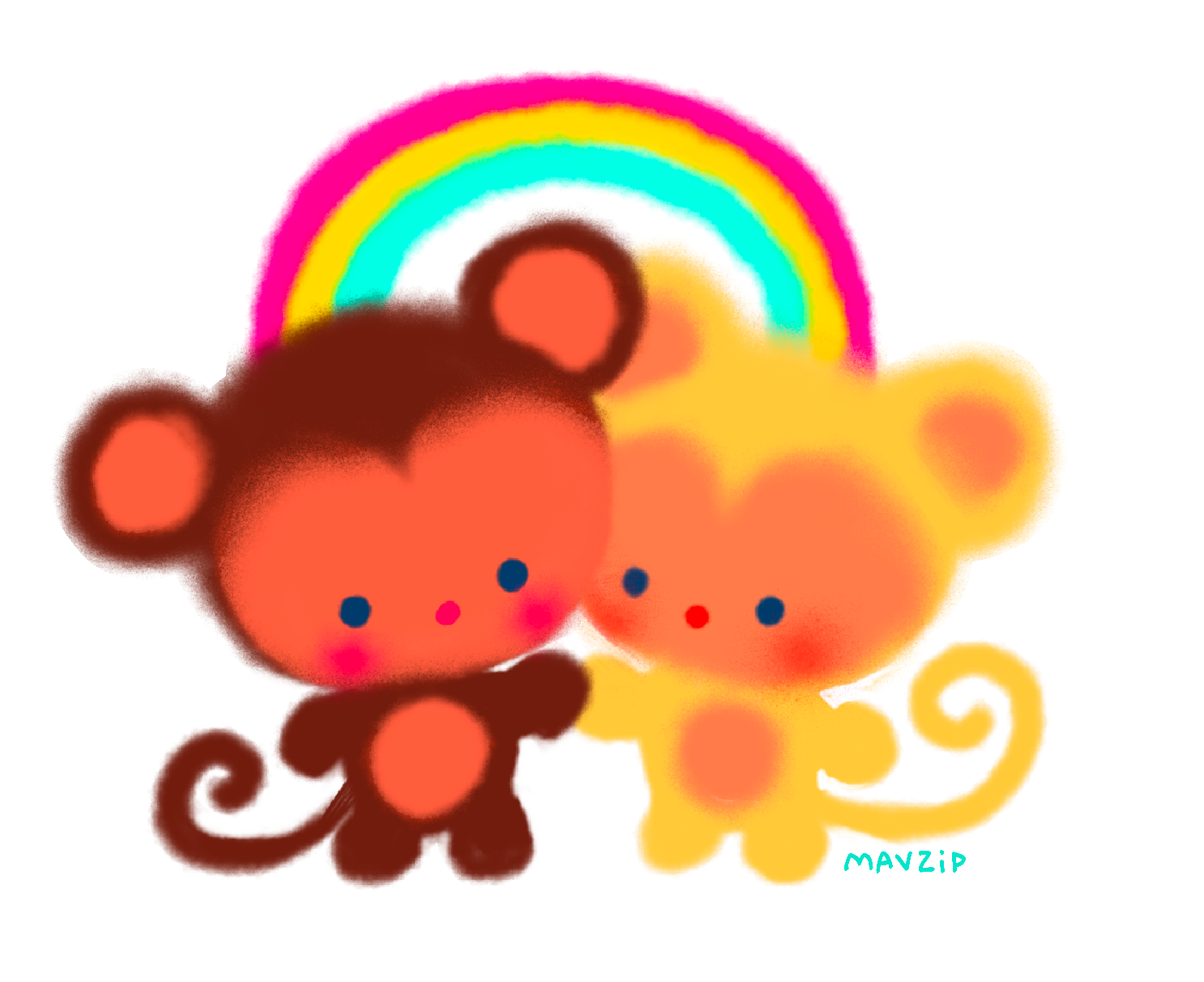 gay little monkeys sticker
