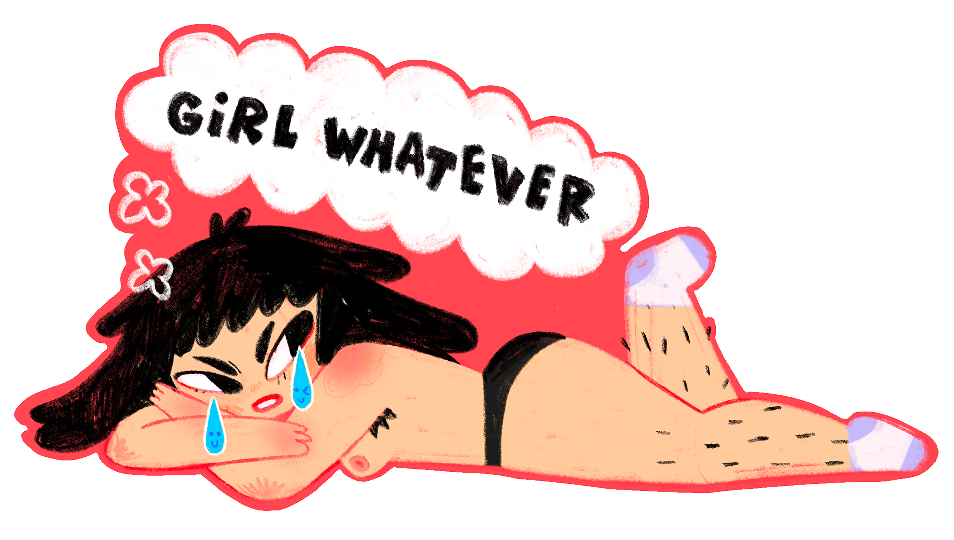 girl whatever sticker