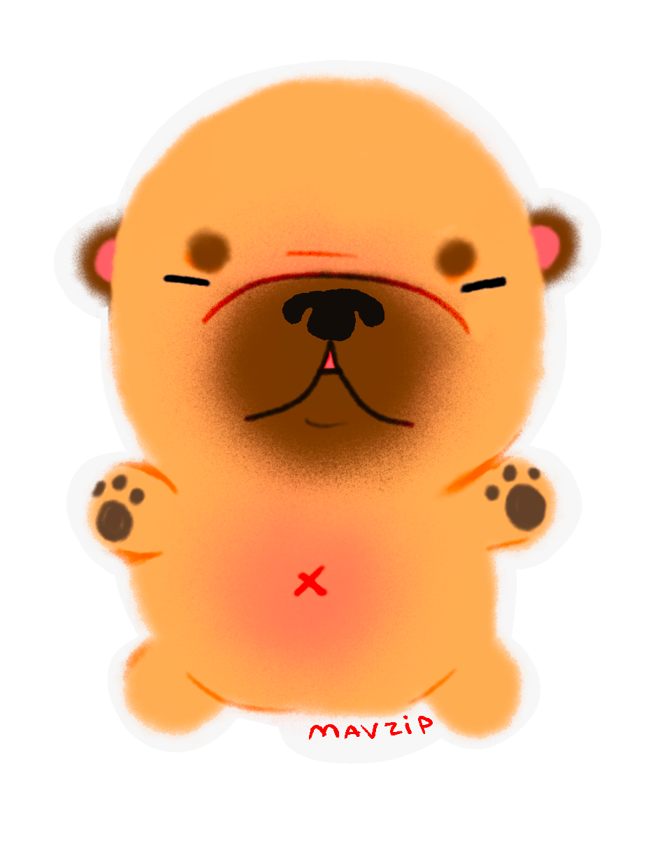 brown pibble sticker