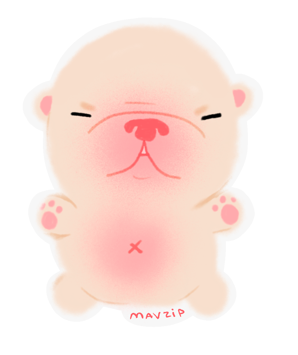 pink pibble sticker