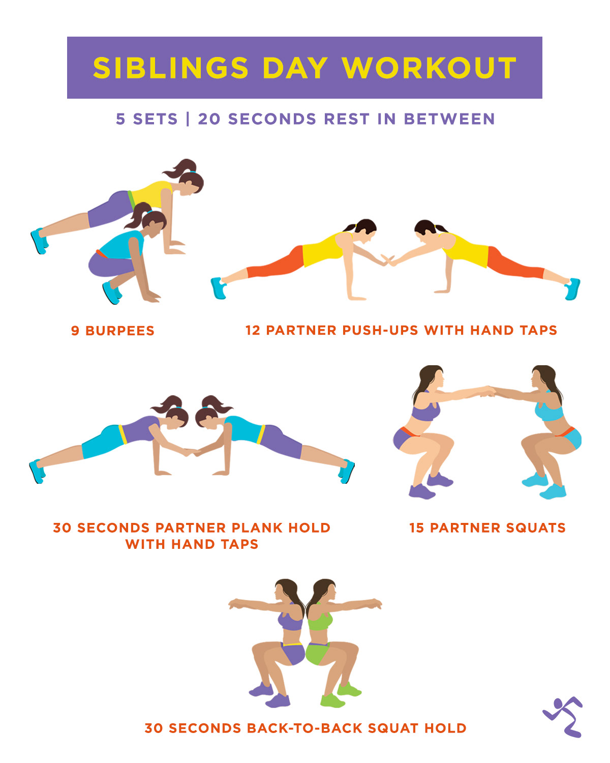 Siblings Day Workout Social Card.