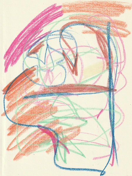 Self Portrait, 2018. Crayon on paper, 8.5 x 11 in. 