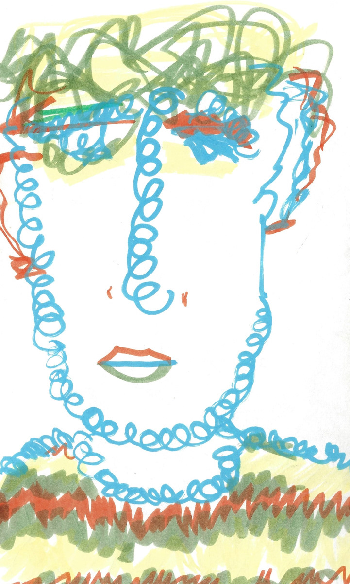 2025 | SELF PORTRAITS | MARKER ON PAPER, 8.5 x 5 IN | Joshua Cornelis