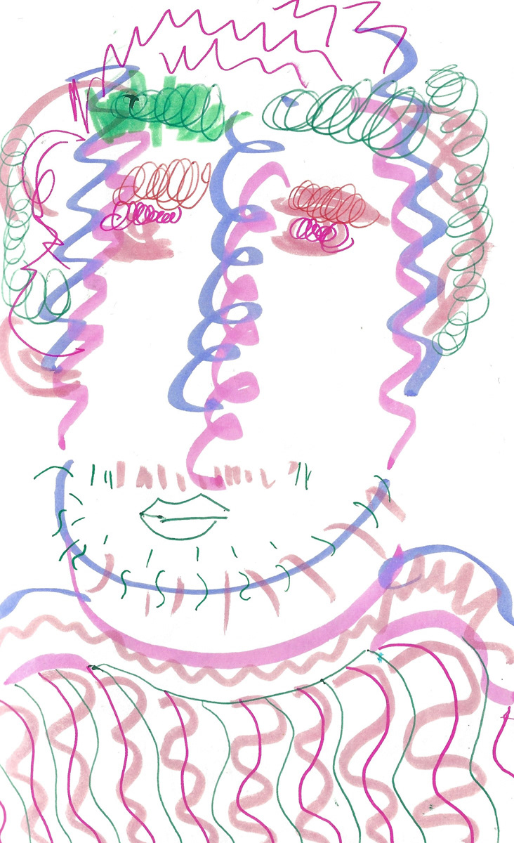 2025 | SELF PORTRAITS | MARKER ON PAPER, 8.5 x 5 IN | Joshua Cornelis