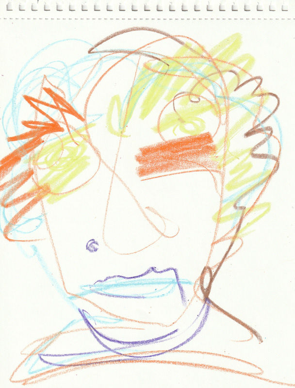 Self Portrait, 2020. Crayon on paper, 8.5 x 11 in. 