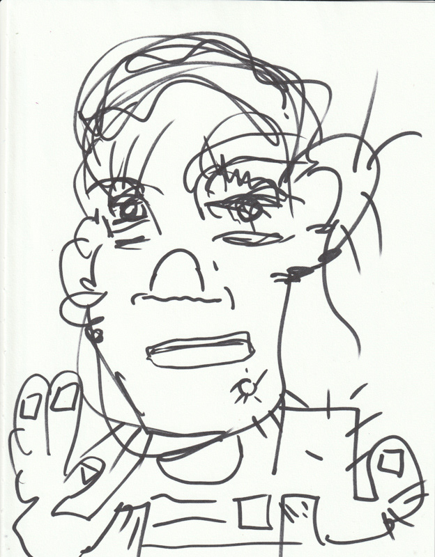 Self Portrait, 2019. Permanent maker on paper, 8.5 x 11 in. 